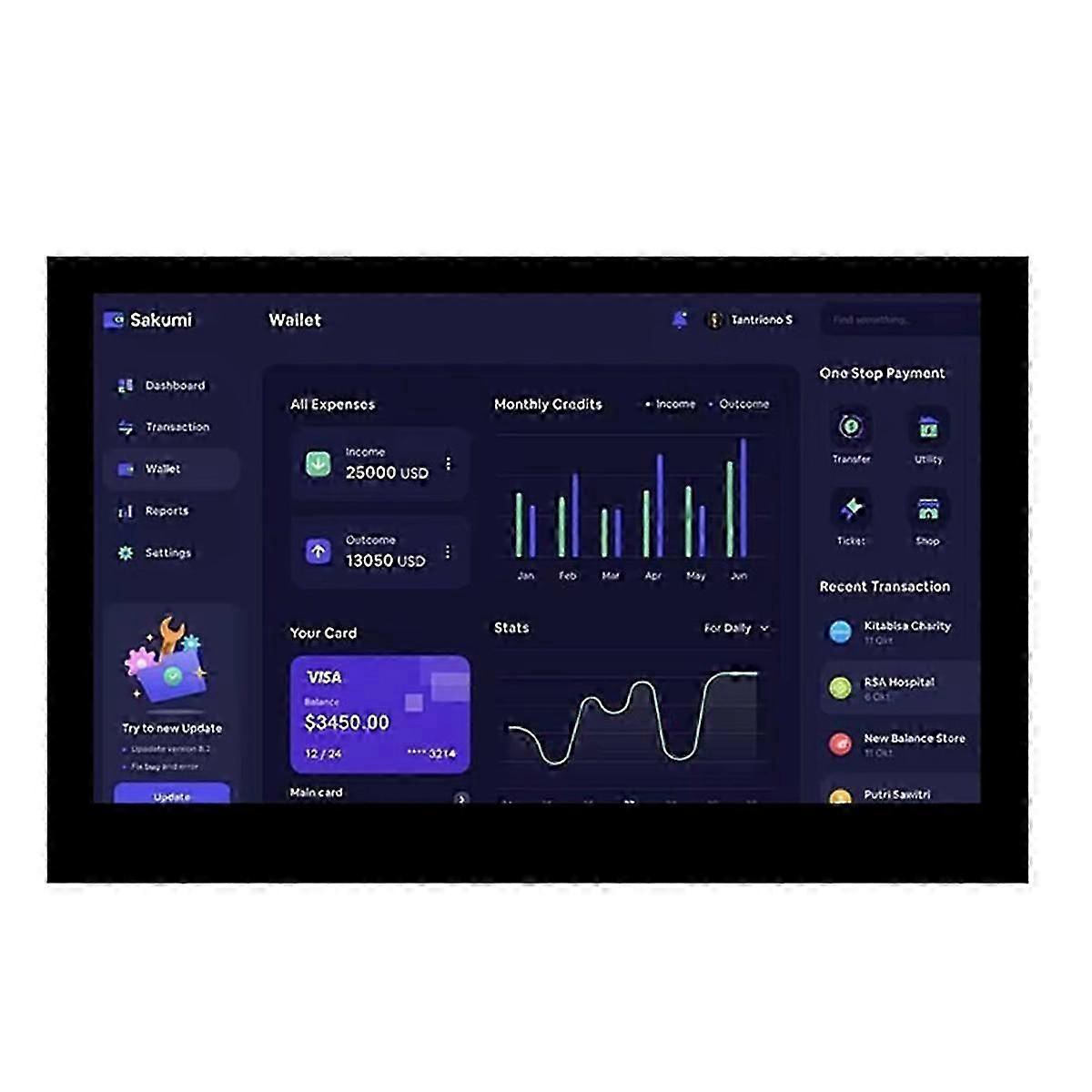 4.3Inch RPi5 Touch Screen LCD Display Portable Capacitive Touchscreen Monitor 800x480 for 5 4 3 3B+ 2