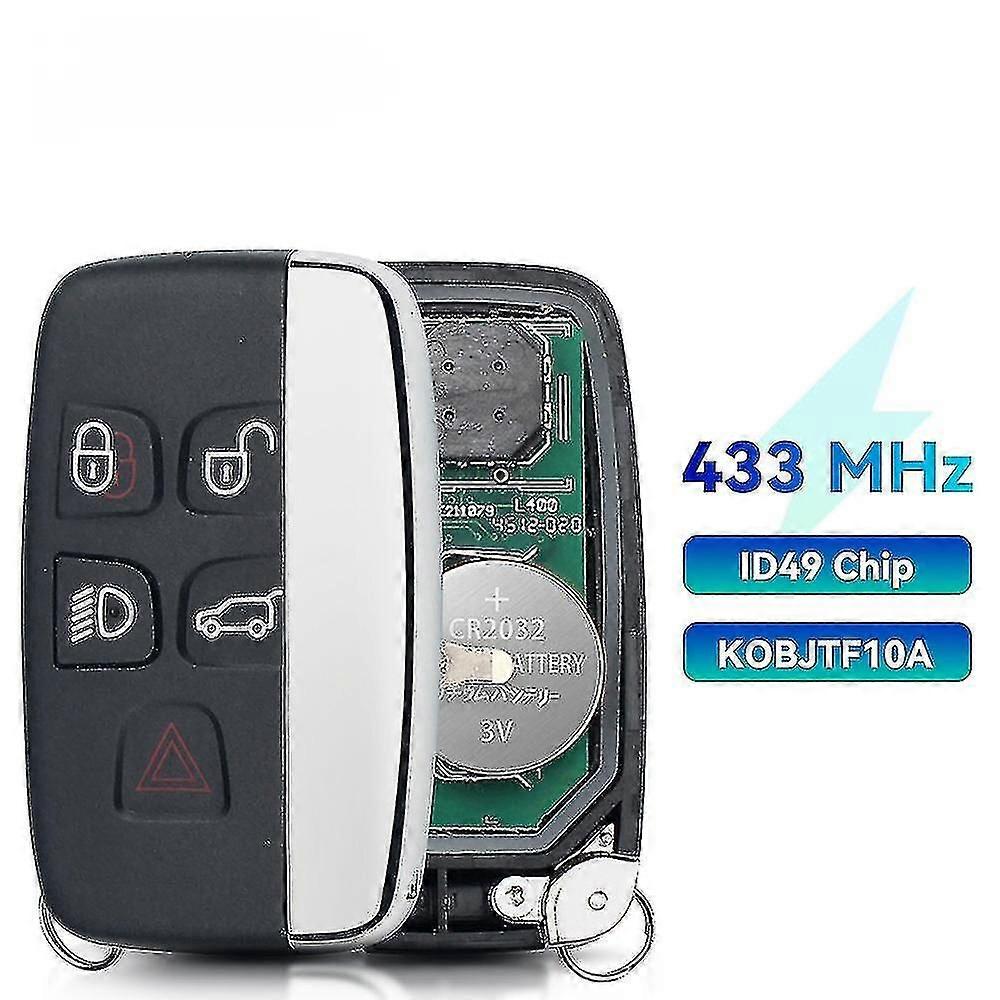Kobjtf10a レンジローバーイヴォークスポーツ用リモートカーキー 315/433MHz Pcf7953p Id49 チップ 2012 2013 2014 2015 2016 2017 2018 送料無料