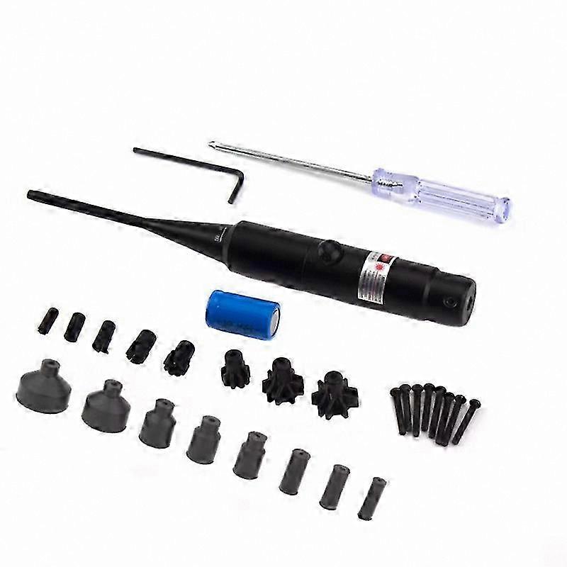 Aluminum Alloy Laser Calibrator with 18 Adapters for Cross-Border Aiming Instruments