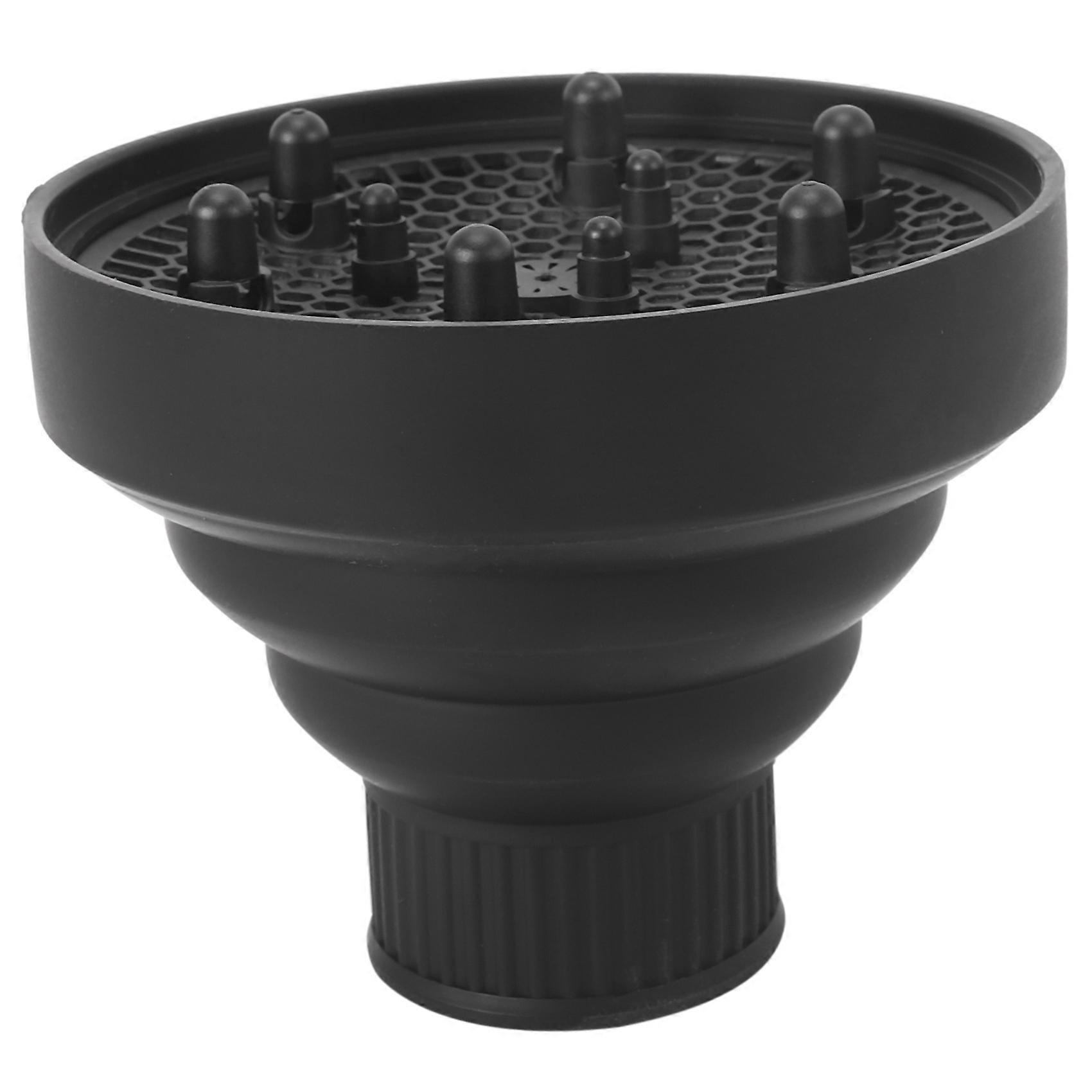 Universal foldbar hårtørrer diffuser passer til de fleste hårtørrere-sort