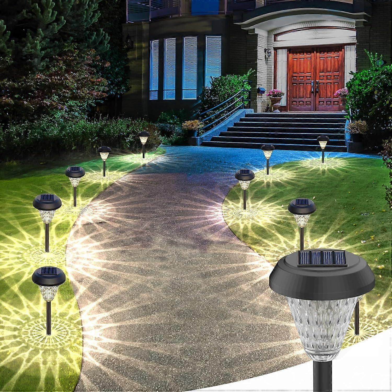 LED Garden Lights Warm White IP55 Weatherproof Starlight Effect Outdoor Landscape Lighting 6Pack