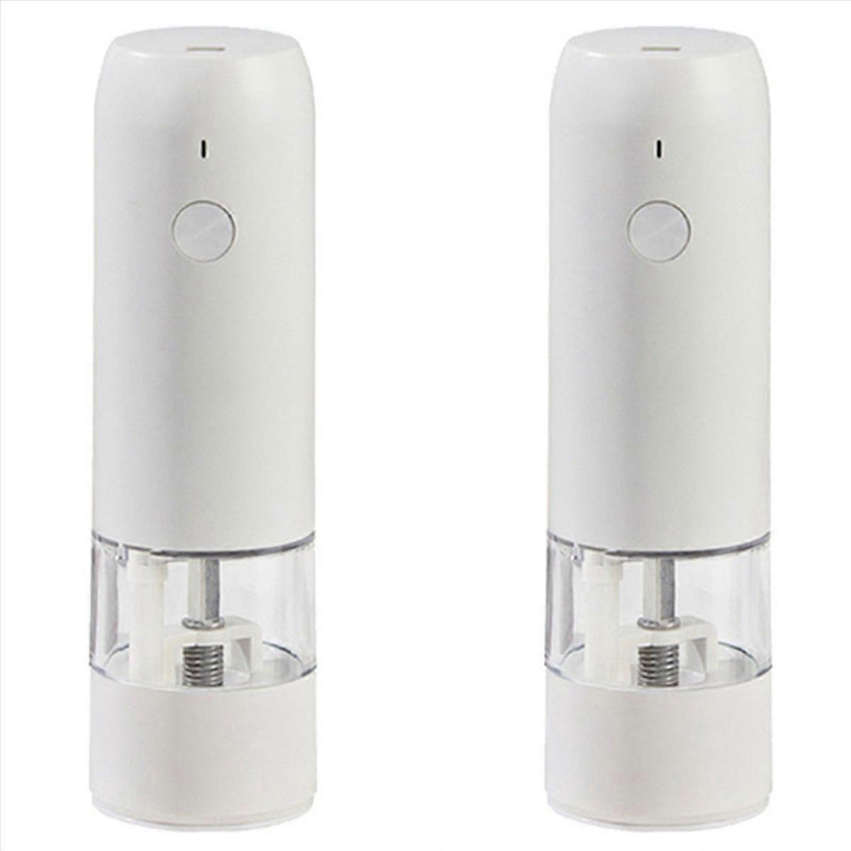 Electric Automatic Mill Pepper and Salt Grinder Grinder Mill(White)