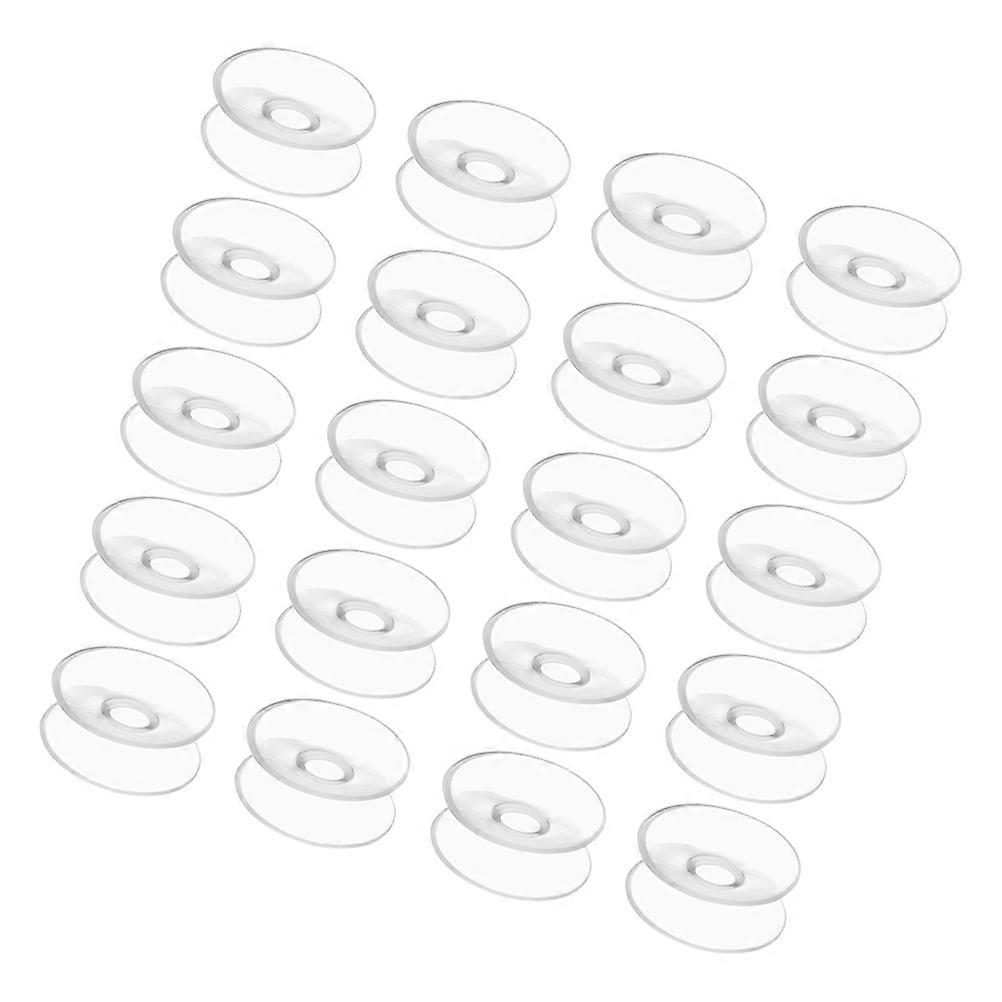 Double Sided Clear Suction Cups for Home Use 20Pcs PVC Plastic Pads