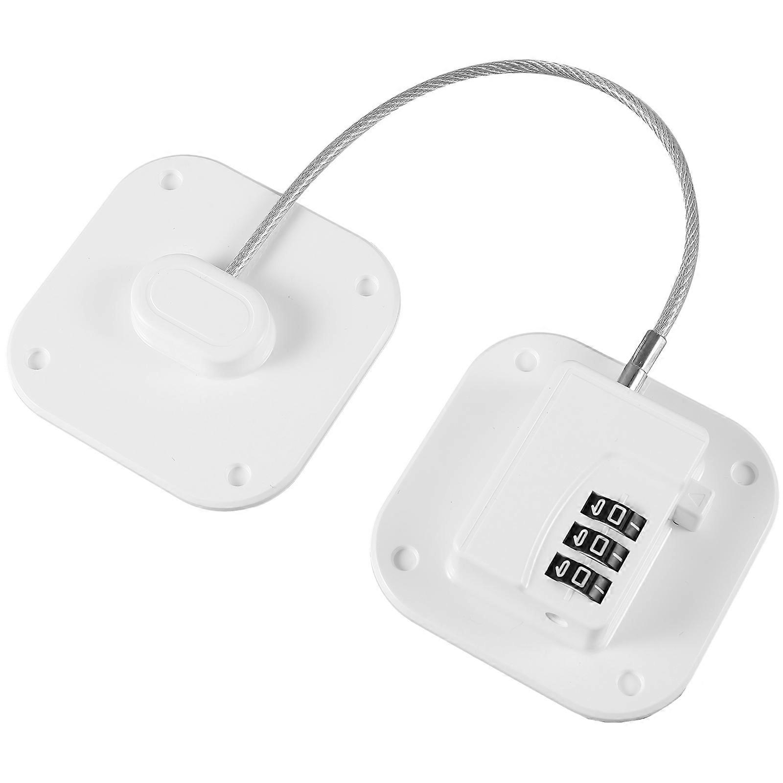 Drawer Lock Combination Cabinet Lock for Home Use 6Pcs White