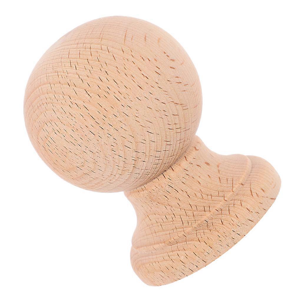 Solid Wood Finial for Curtain Rods Featuring Carved Spindle 1 Piece