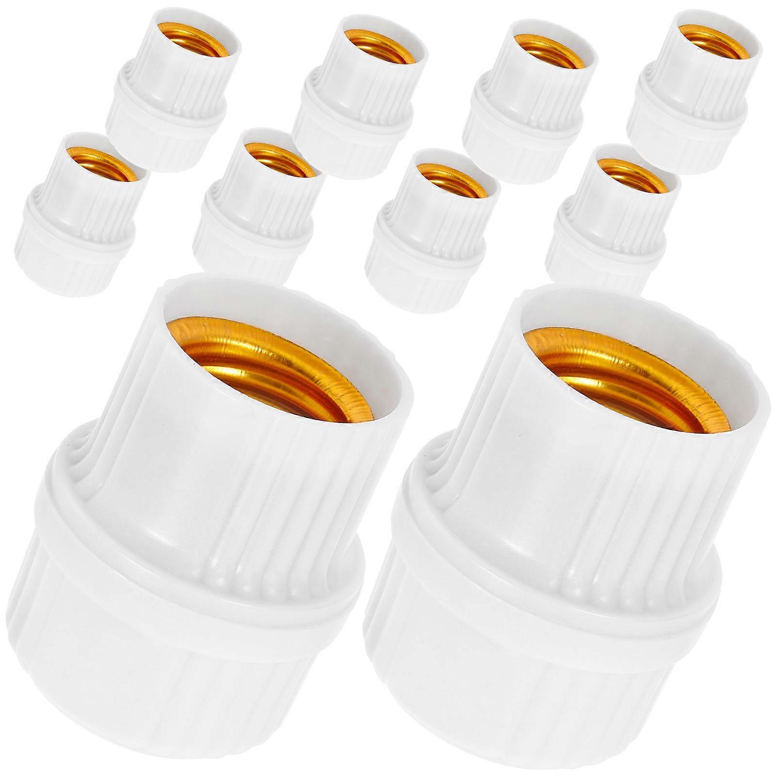 Vintage Hanging Light Socket Lamp Base for Bulb 10Pcs White E27 Lamp Holders