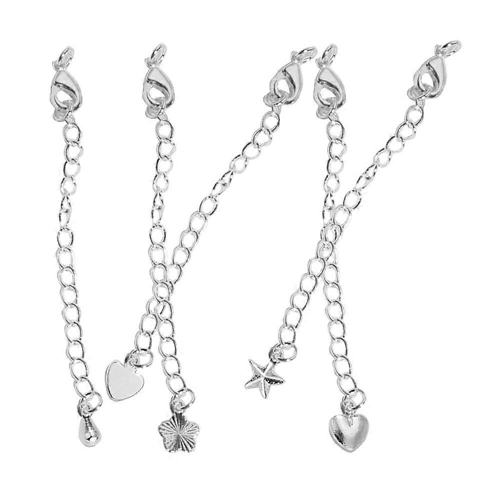 Bracelet Extender Chains for Jewelry Making 20Pcs Silver Alloy Silver Chains