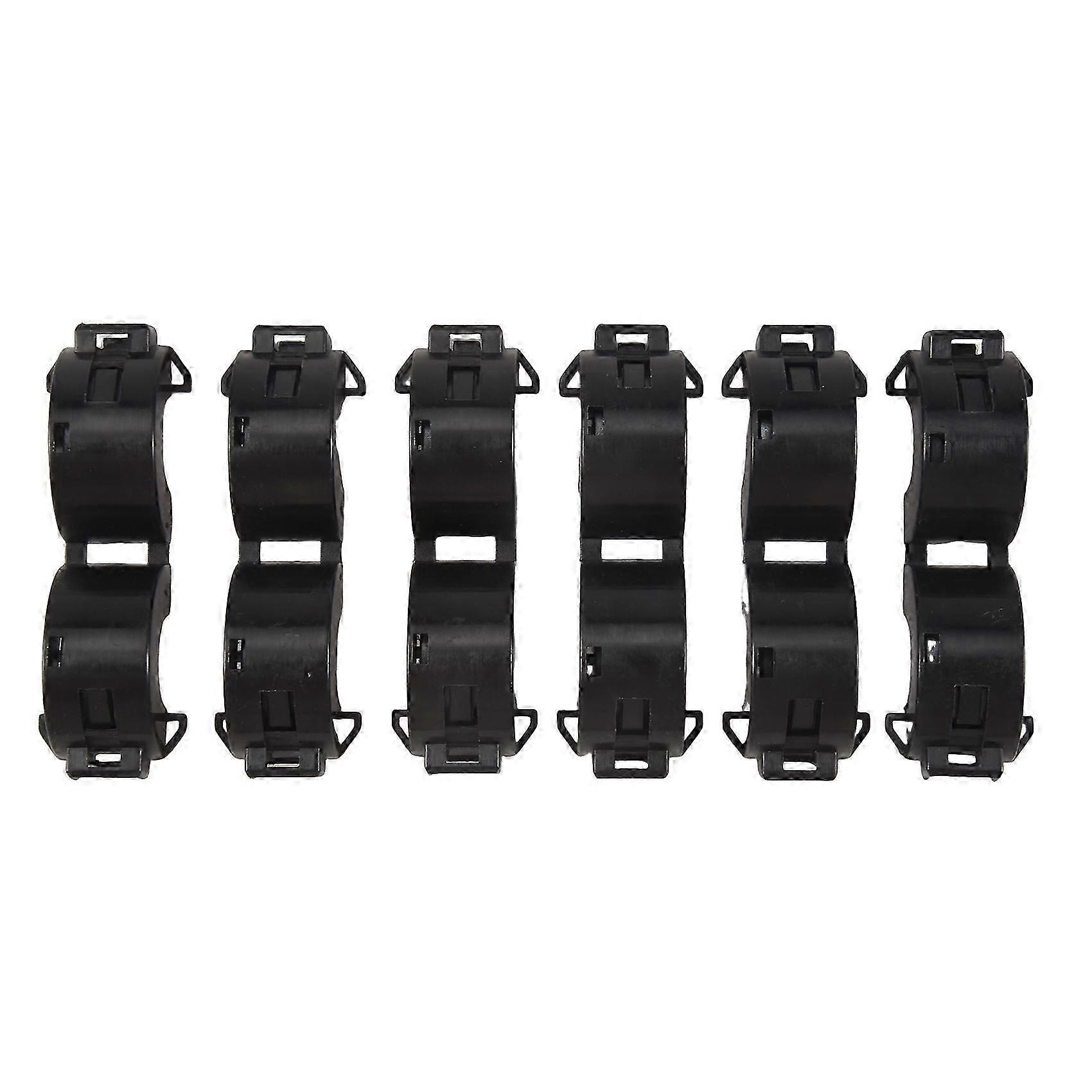 6 Pcs Black 15Mm Dia Cord Ferrite Core Noise Suppressor Filters