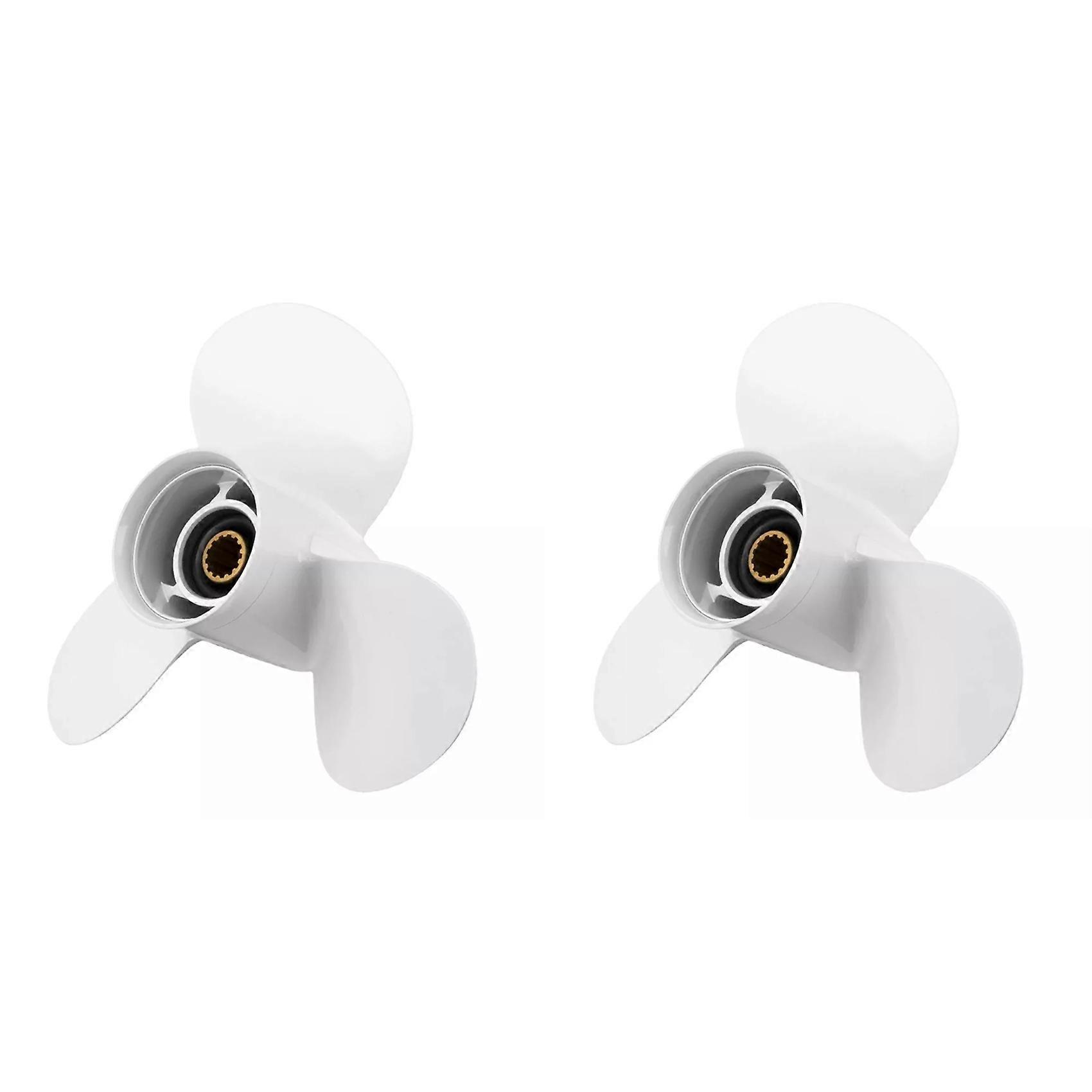 2X Boat Propeller 11 5/8 X 11 for Yamaha Engines 25-60P NO. 663-45947-02-EL,RH