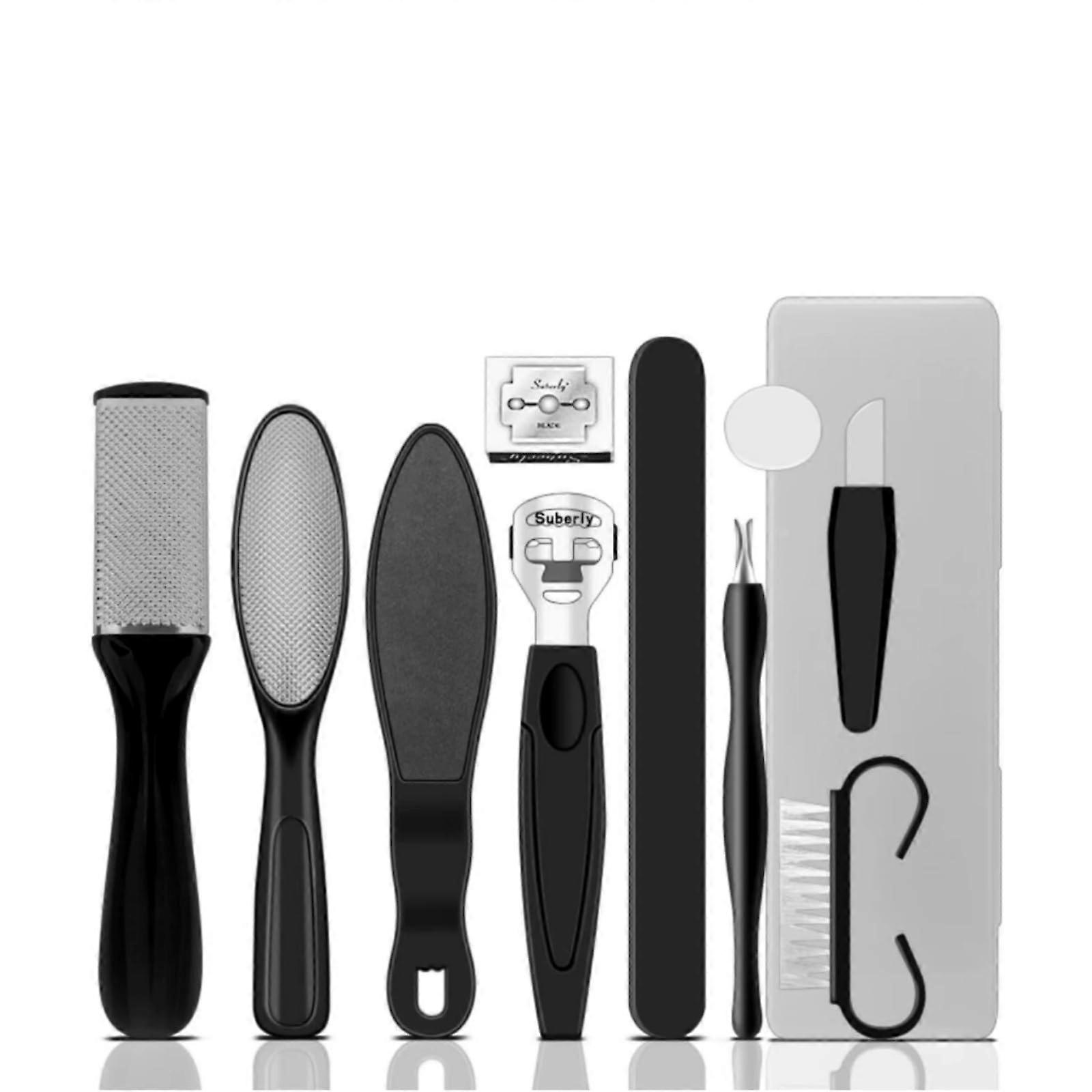 10 in 1 Professional Pedicure Kit with Foot File and Callus Remover, Home and Travel Care Set