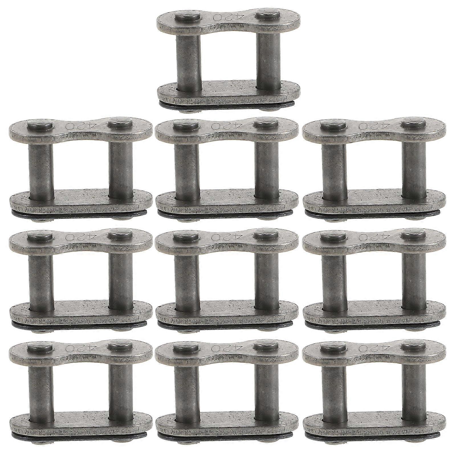 Chain Link Connector Motorcycle Chain Lock for Connection Use 10Pcs Metal