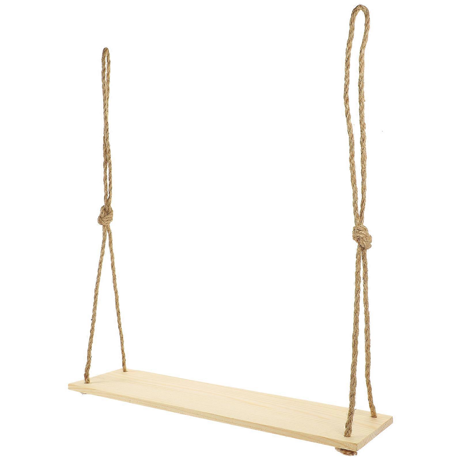 5Pcs Wall Hanging Shelf For Home Decoration Rectangular Khaki Storage Bohemian Style