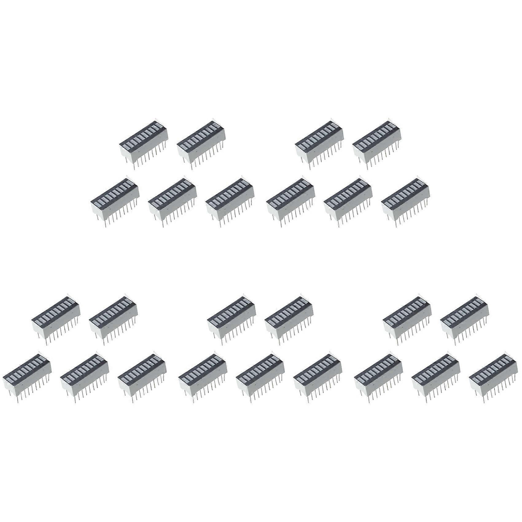 25-Piece 10-Segment Bar Graph Shows Red Digital LED Light Bar
