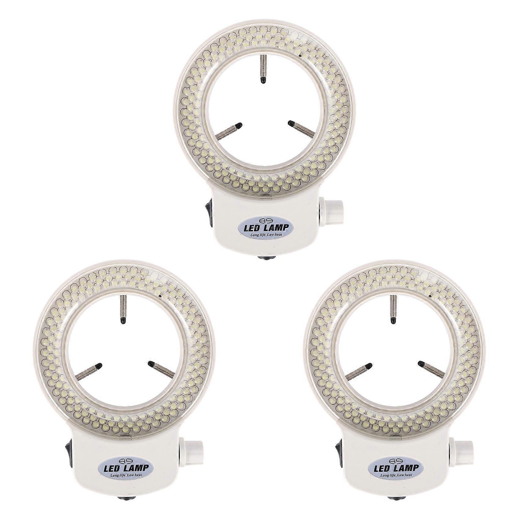 3X 144 LEDs Ring Light Ring Light for Mini Scope Lamp Light 6000K 0-100% Adjustable White
