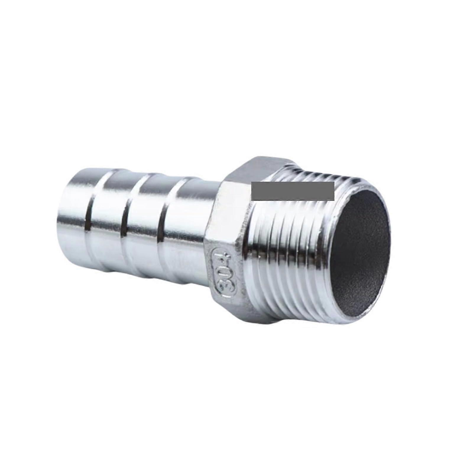 1/4" Stainless Steel 304 BSP Male Thread Pipe Fitting with 8mm Hose Tail Reducer Joint Coupling Connector