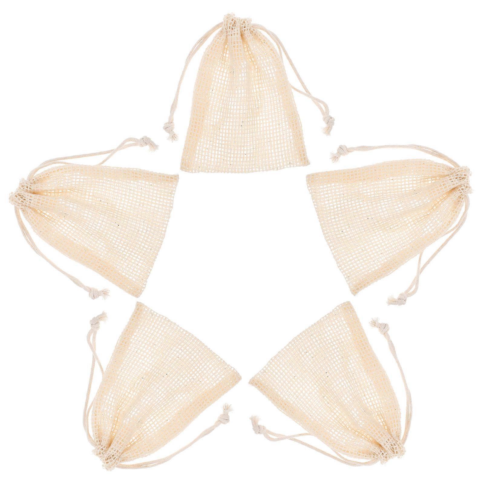 Assorted Color Cotton Linen Bathing Soap Pouches for Storage 40Pcs