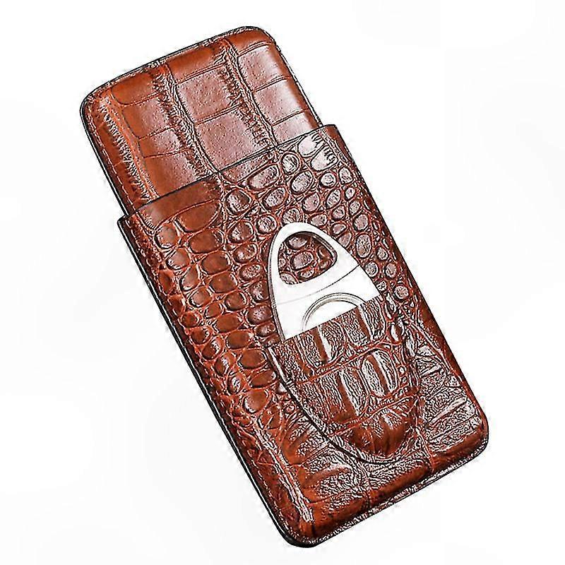 Leather Humidor with Knife Set for Travel Storage Solution