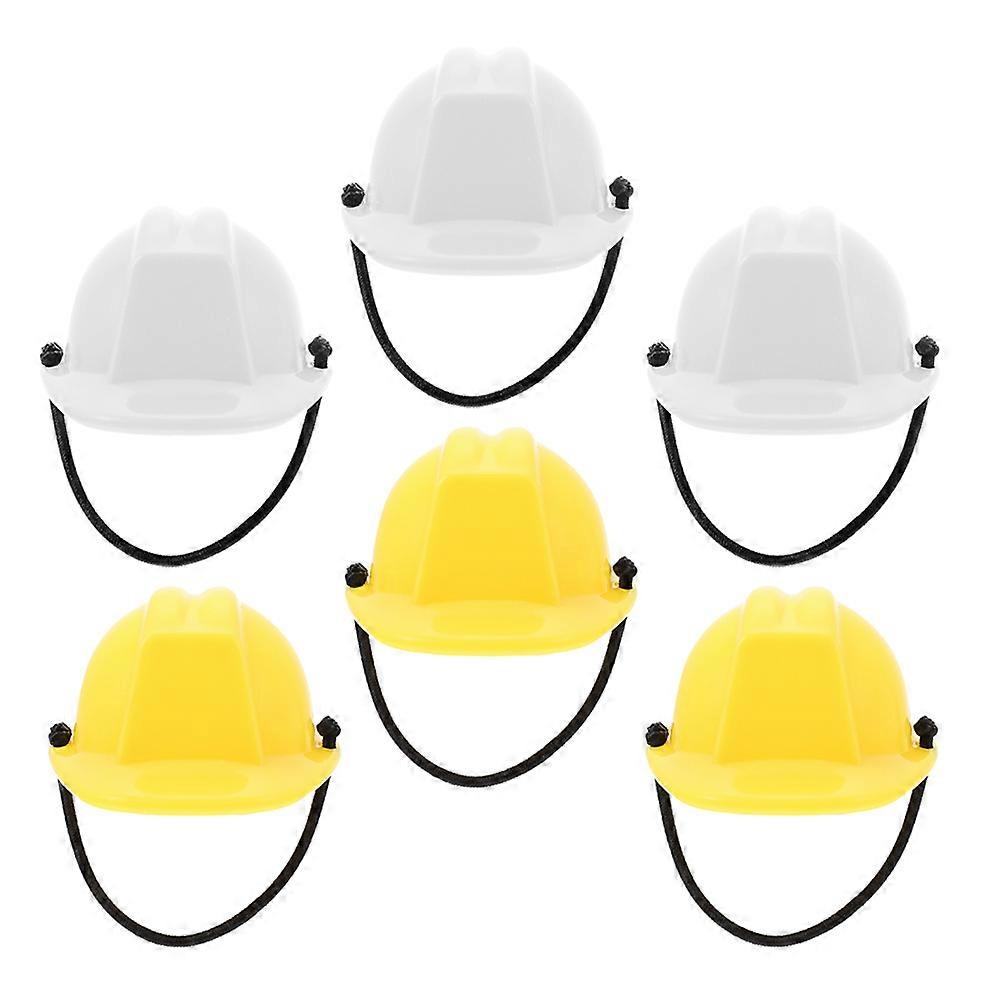 6Pcs Mini Doll Safety Model for Decoration Plastic Assorted Color