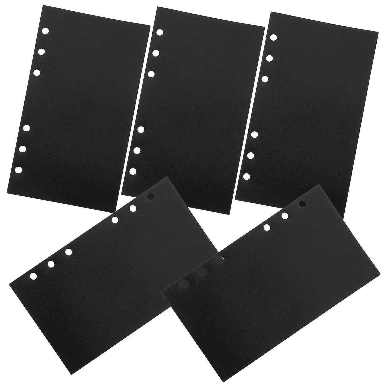 Office Budget Binder Inserts Black PP Pockets for Daily Use 5Pcs Pack