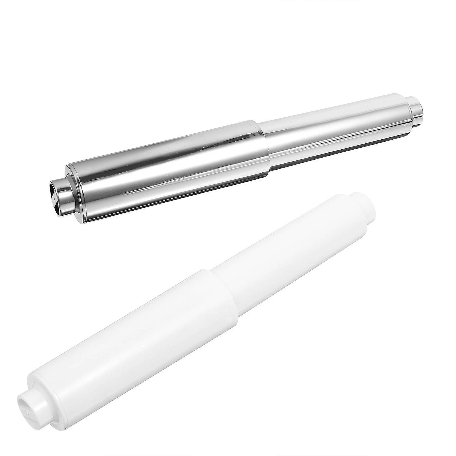 Bathroom Toilet Paper Spring Holder Plastic Rod 3Pcs Set