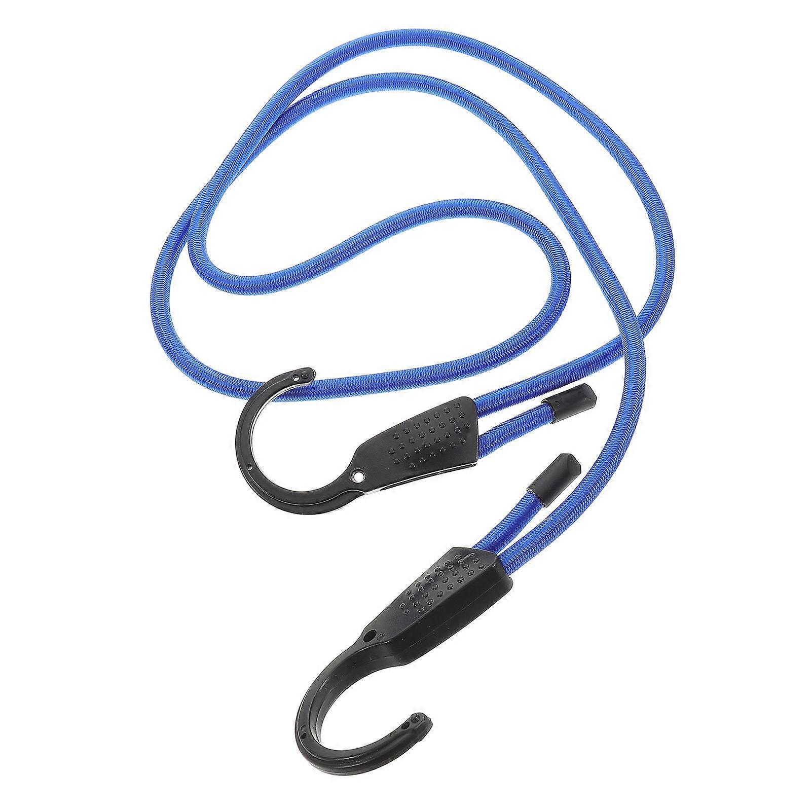 Blue Bungee Cords with Hooks for Camping and Car Use 2Pcs Elastic