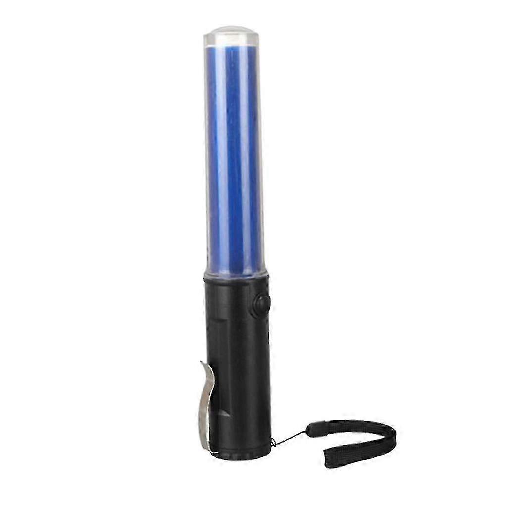 SQLX 26cm 4 Traffic Baton Light Stick LED Warning Torch Flashlight Blue Hk