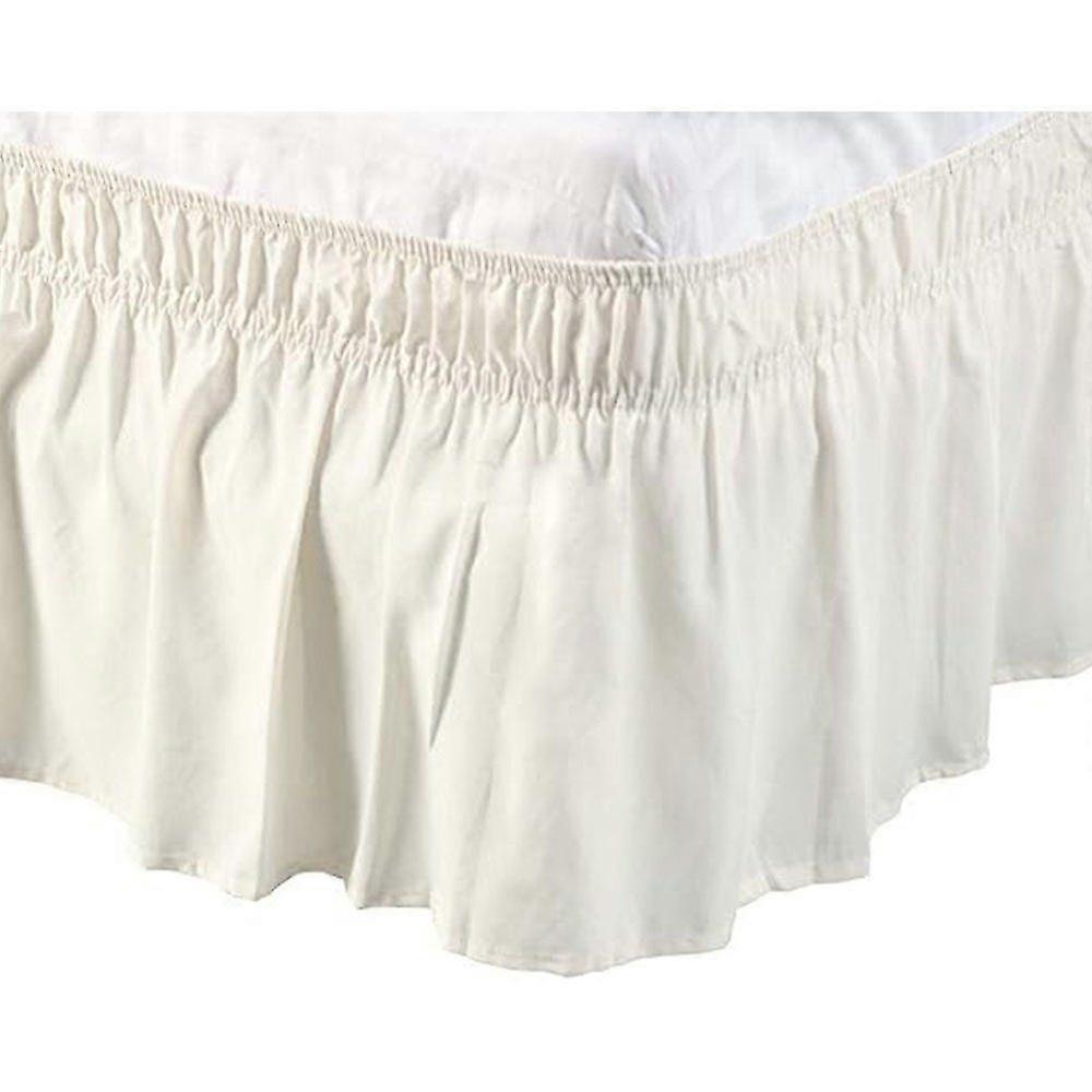 Bed skirt elastic duster ruffles simple fit 78*80+15inch