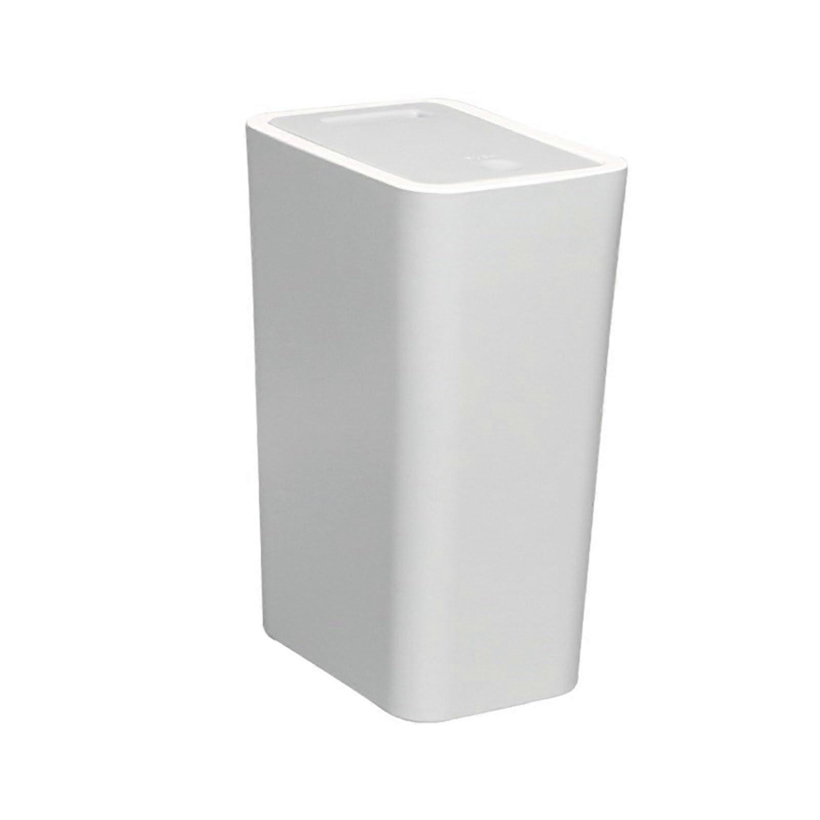 Trash Can with Lid, Press  Large Capacity Garbage Bin for Kitchen Bathroom Office