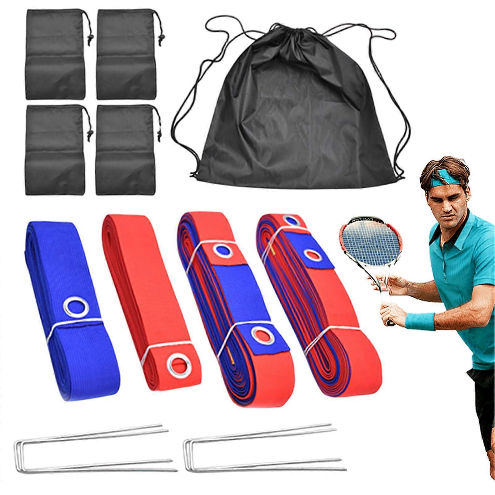 Volleyball Boundary Lines for Grass and Sand with Durable Straps and Tool Quick Setup