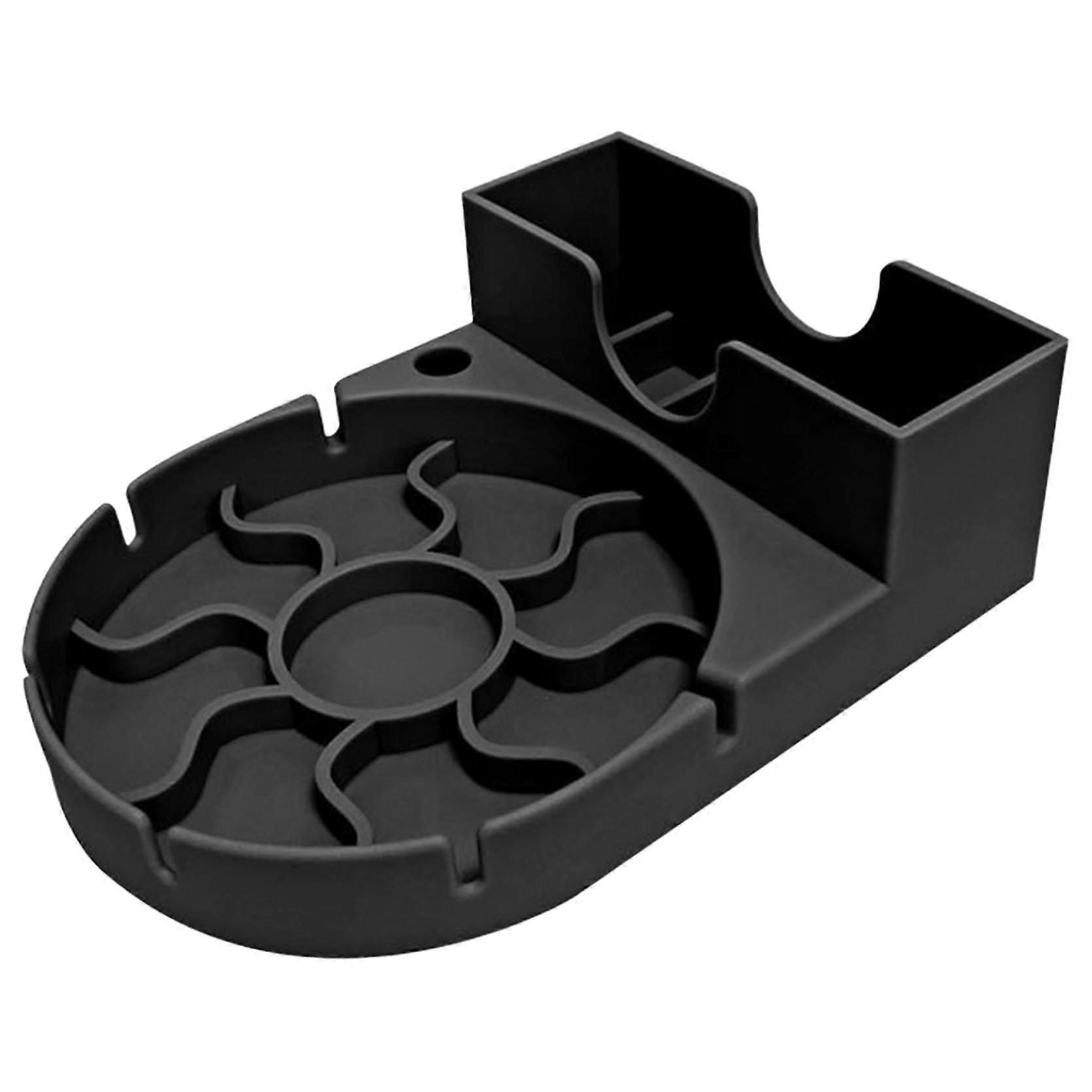 Silicone Bottle Drying Rack with NonSlip Base and Drip Tray, Flexible Cup Stand Black