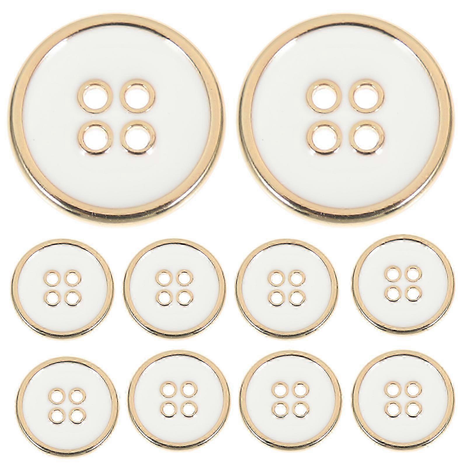 10Pcs Handy Sewing Metal Buttons for Handmade Clothes Creation