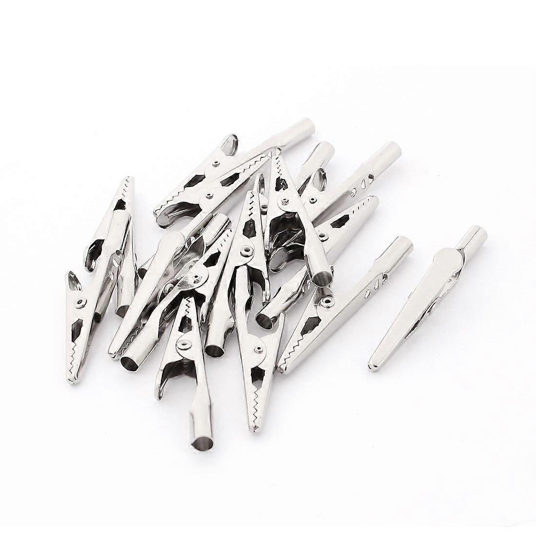 15 Pcs Silver Tone Insulated Alligator Clips for Electrical Testing and Quick Circuit Connection