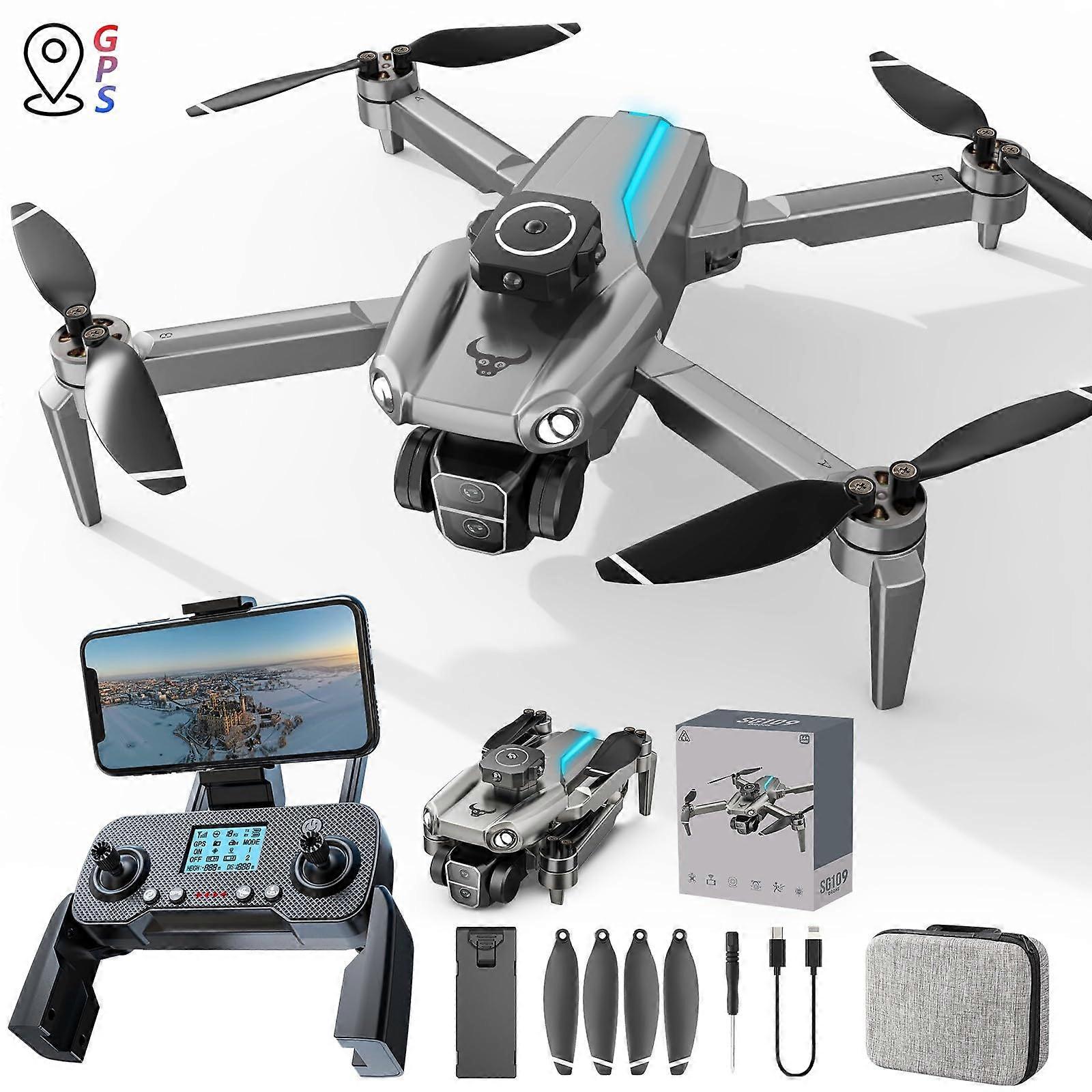 Foldable GPS Camera Drone for Beginners with Brushless Motor and Long Range Control