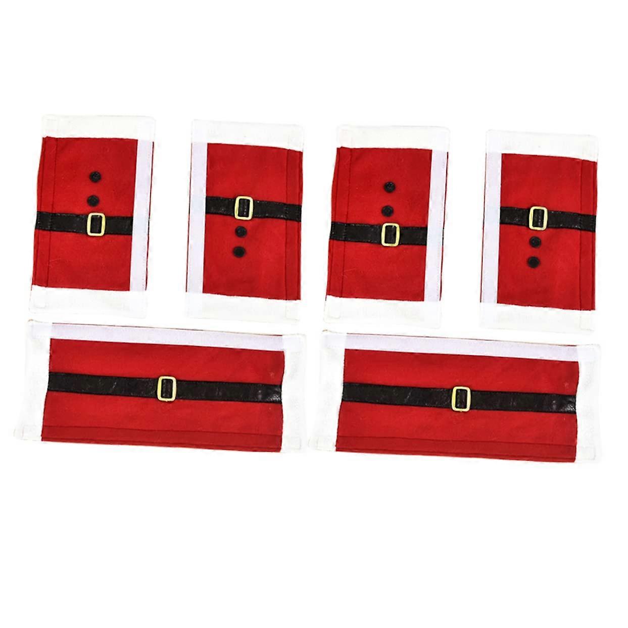 6pcs Christmas Fridge Handle Covers Elastic Secure Fit Holiday Kitchen Décor Appliance Protector Set