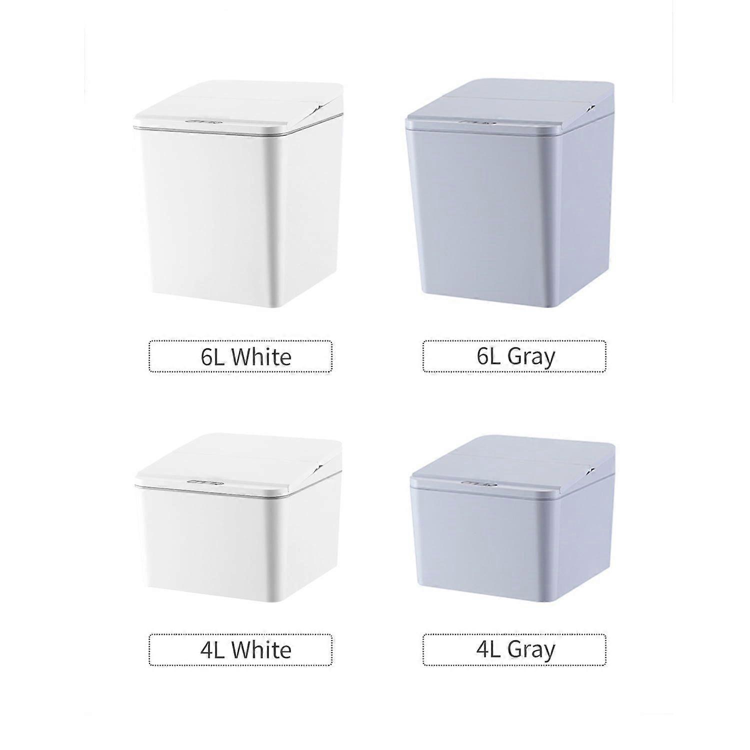6L Touch-free Trash Cans Smart Induction Trash Bin Infrared Motion Sensor