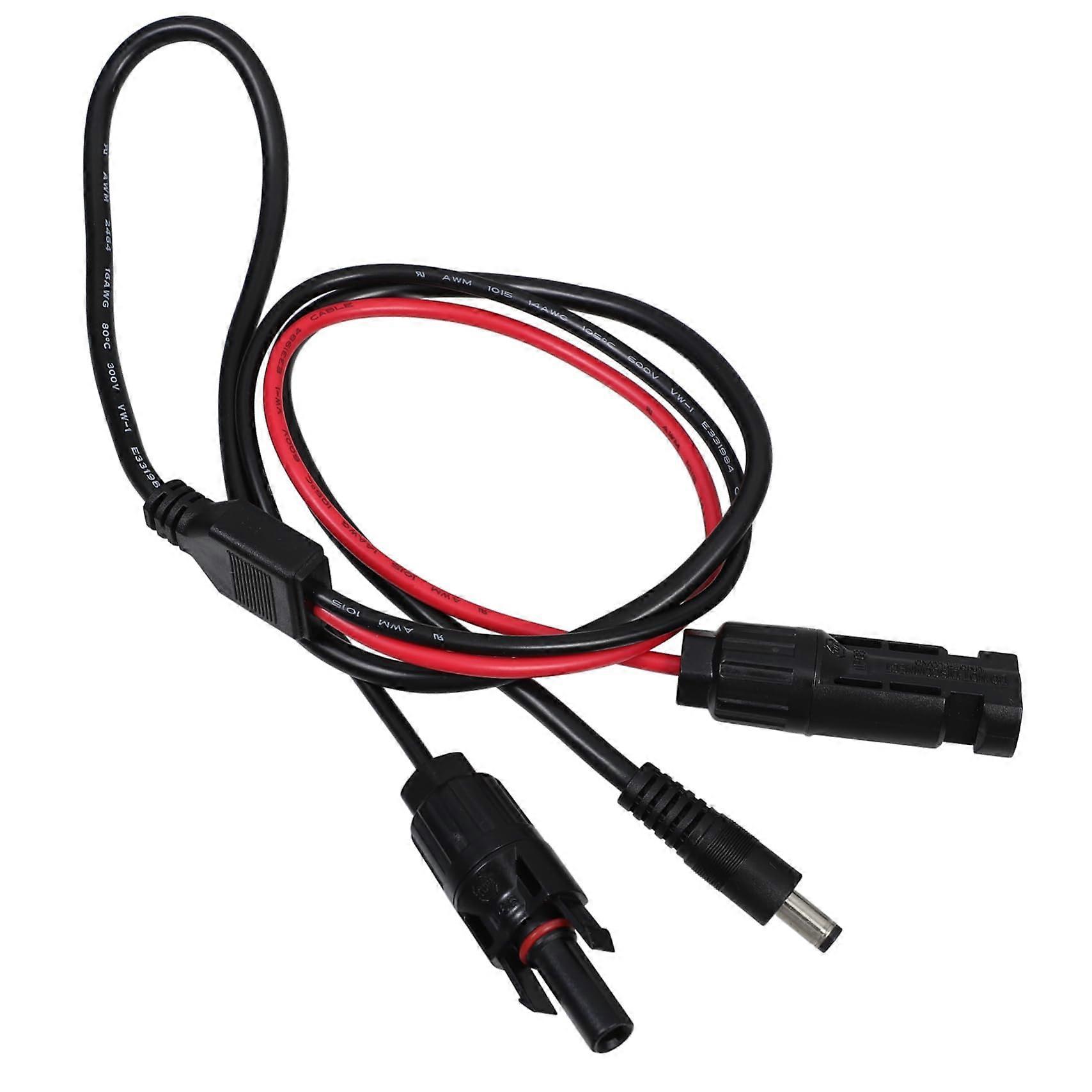 Solar Panel Extension Cable DC5525 Connector for Generator and Power Station, Outdoor Durable Design