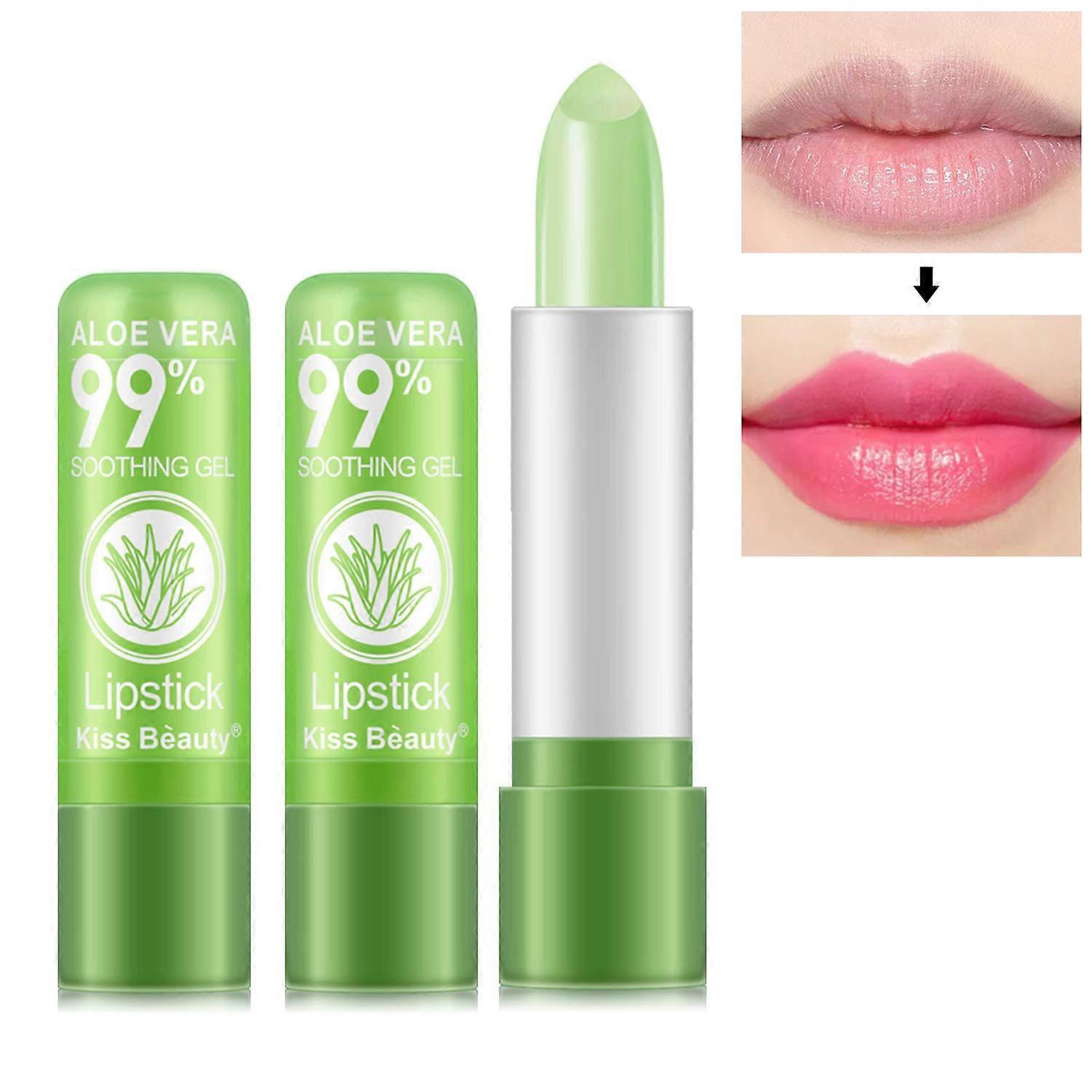 2PCS Temperature Color Changing Lip Gloss Set with Long Lasting Moisturizing Lip Balm