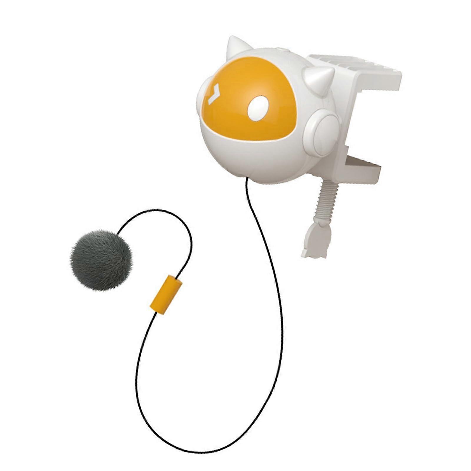 Interactive Cat Toy with Automatic Telescopic Teaser and Desktop Clamp for Indoor Cats