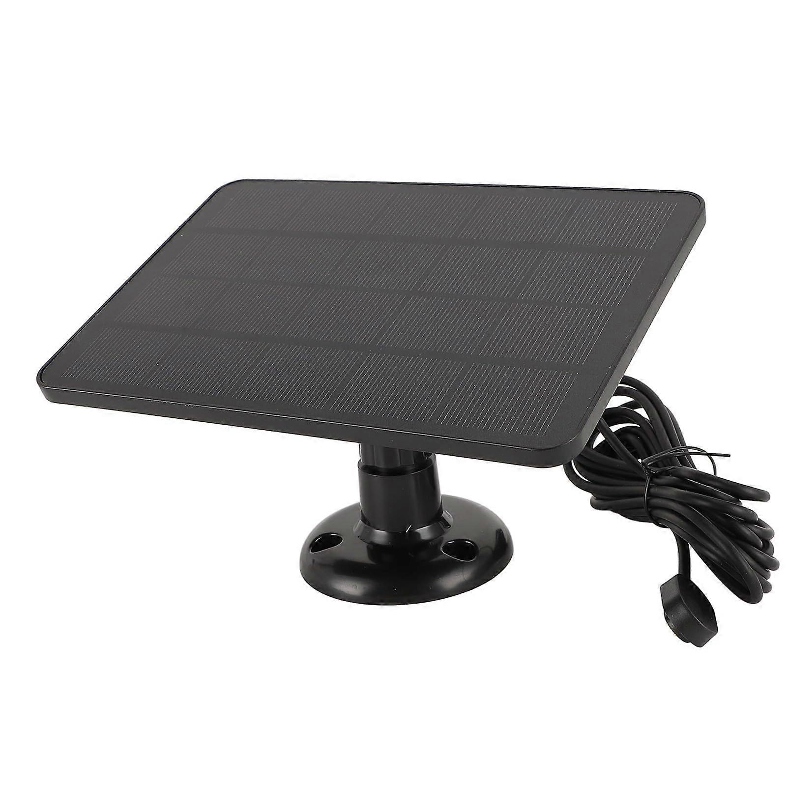 4W Solar Panel for Outdoor Security Camera, 5V Solar Charger with 360° Adjustable Mount (Black)