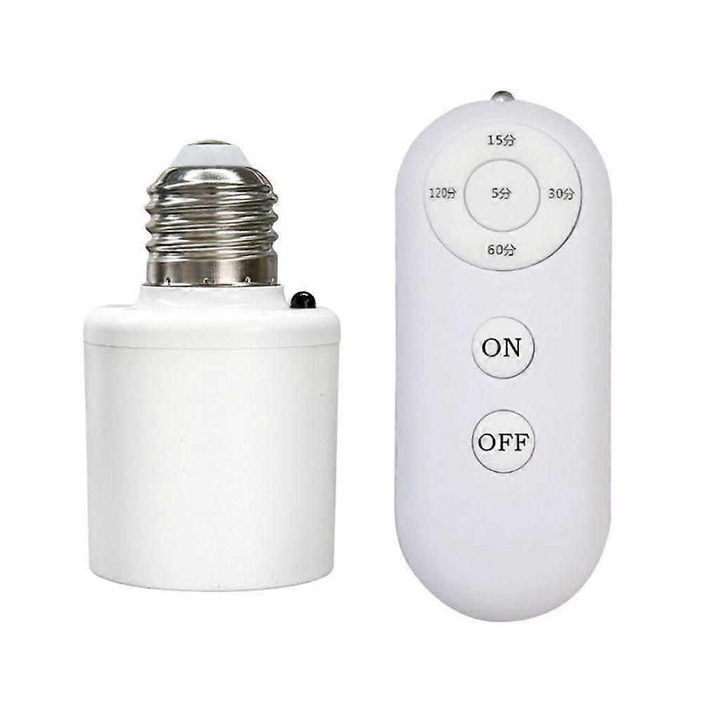 E27 60W Wireless Remote Control Smart Timer Switch Lamp Holder 110V 220V House Multi Light Switch Bedroom Timer Switch