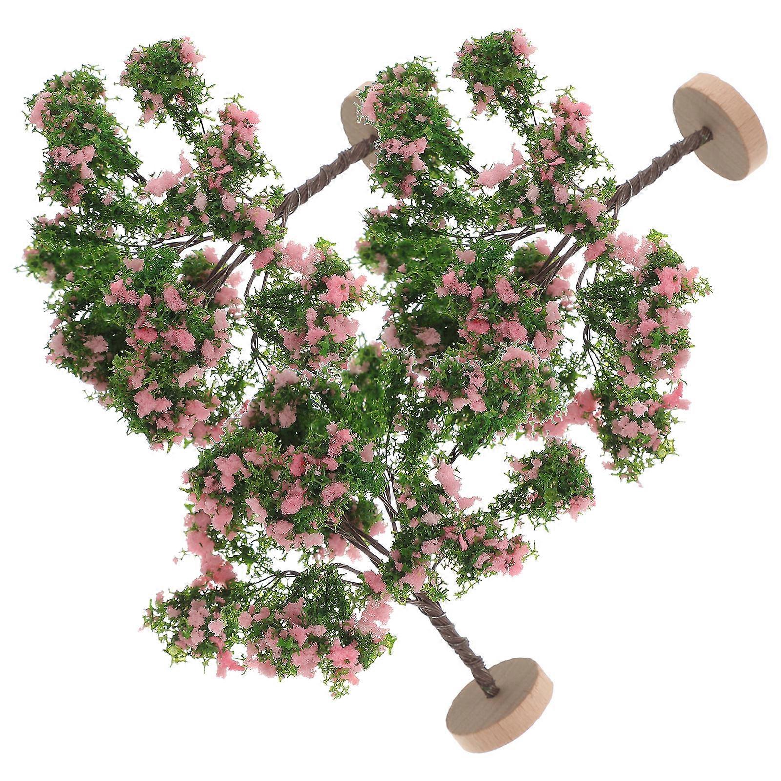 Scenery Tree Model Plastic for Playing 3Pcs Miniature Landscape Trees