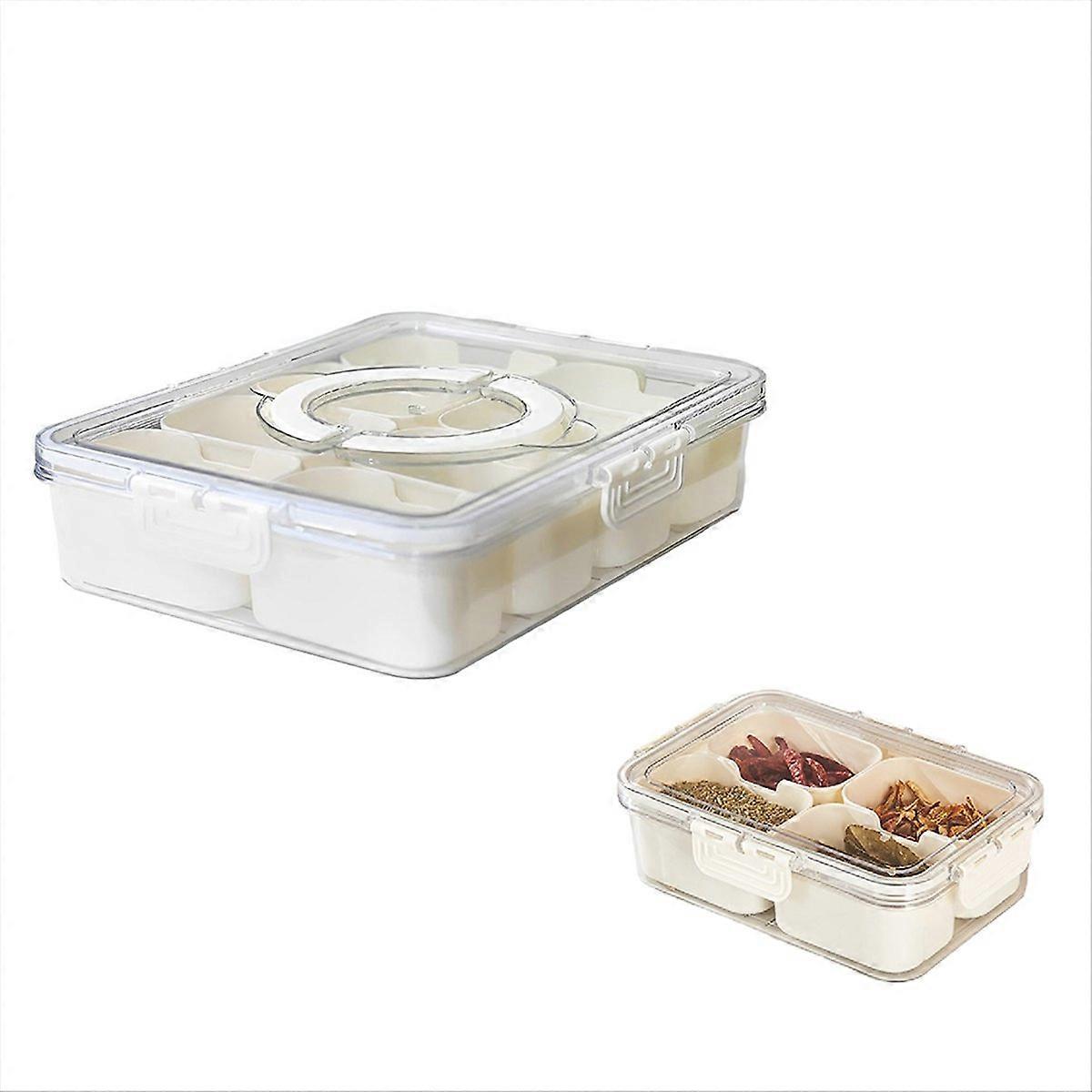 2PC Condiment Jars Countertop Spice Organizer Storage Container,B