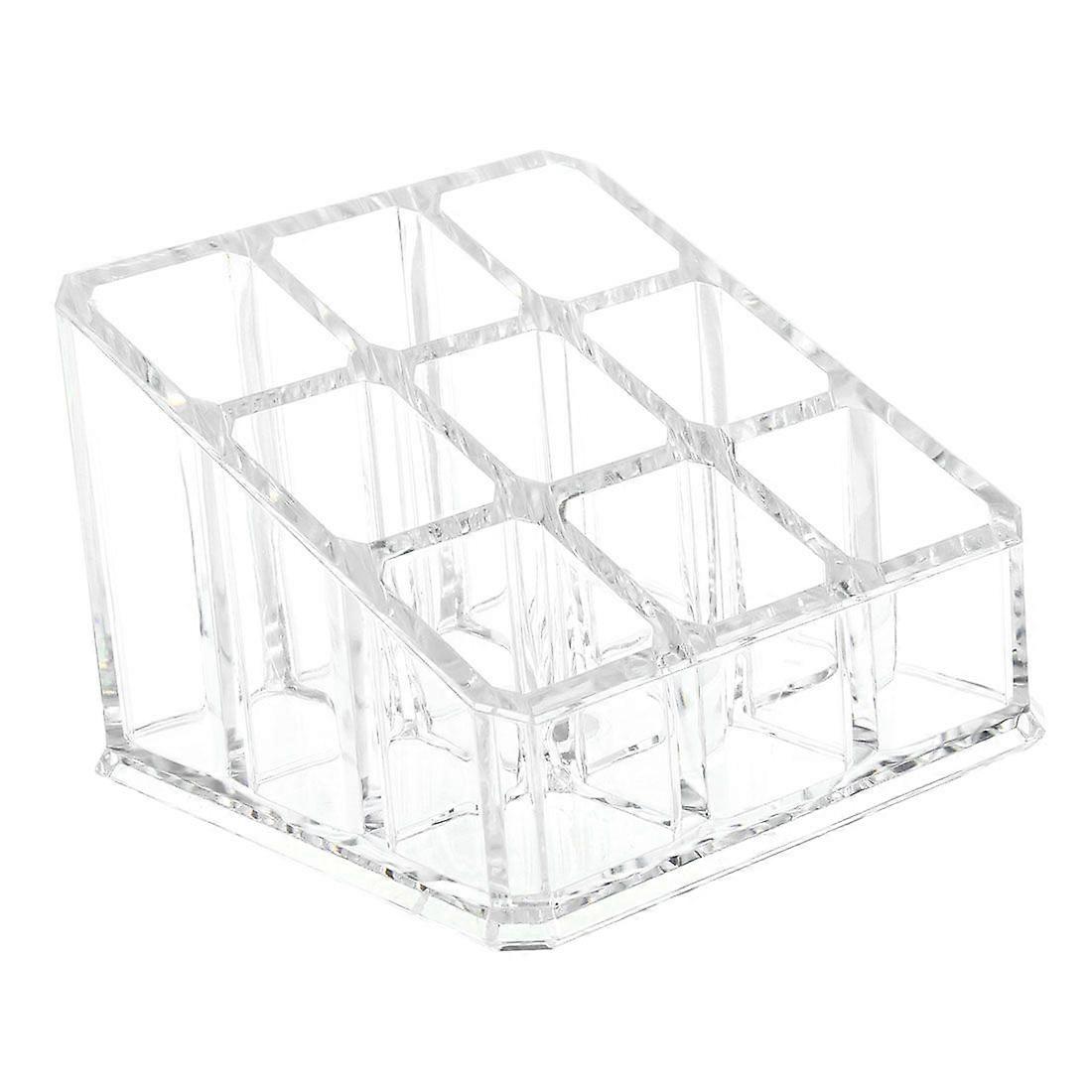 Makeup 9 Lipstick Acrylic Display Stand Case Rack Holder Organizer