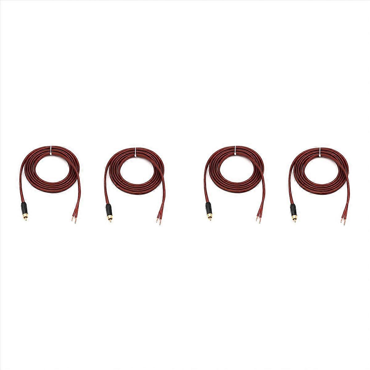 4Pcs Speaker Cable Bare Wire Speaker Wire to Plug,Replace Plug Connector Adapter to Bare Wire Open A