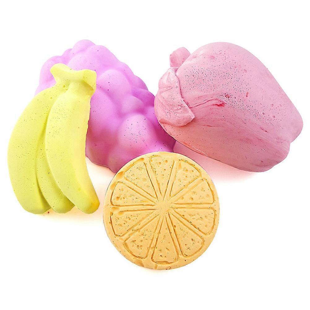 Calcium Molars Stone for Teeth Grinding 4Pcs Fruit Shape