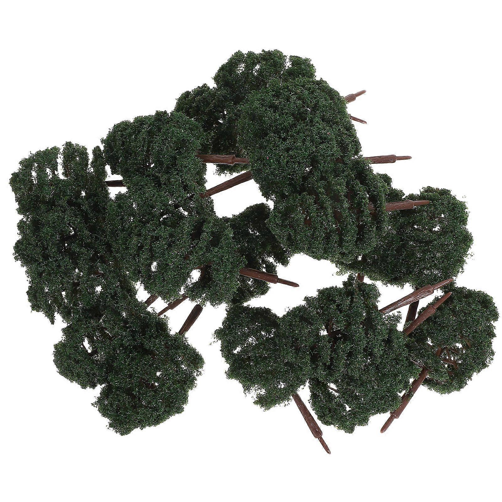 Micro-paysage d'arbres miniatures pour décors ferroviaires - 20 pièces en plastique