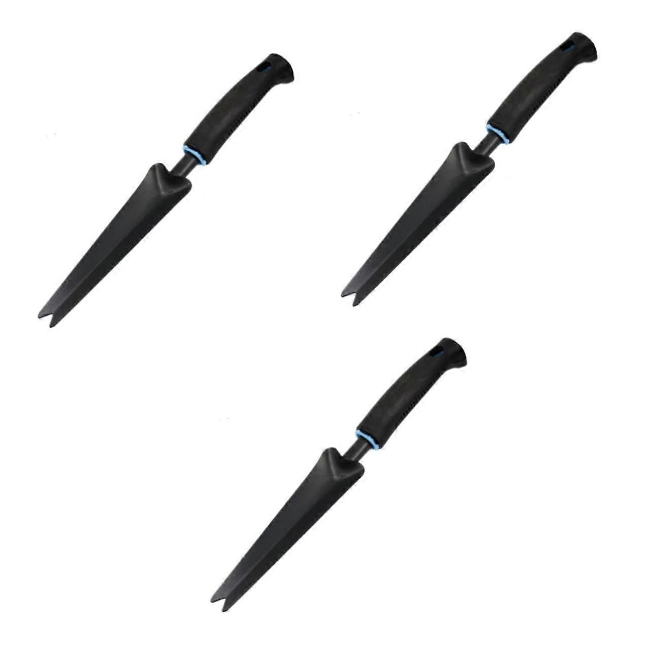 3pcs Steel Hand Weeder Tool Set for Precise Root Removal, Durable Forked Garden Weed Puller