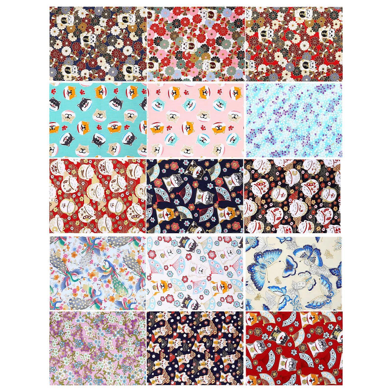 DIY Bronzing Patchwork Cotton Patchwork Cloth for Handmade Use 30 Sheets