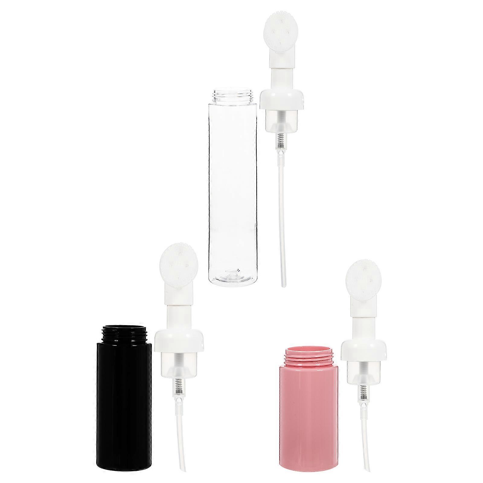 Brush Head Foaming Bottle Set for Storage Includes 3Pcs Assorted Colors