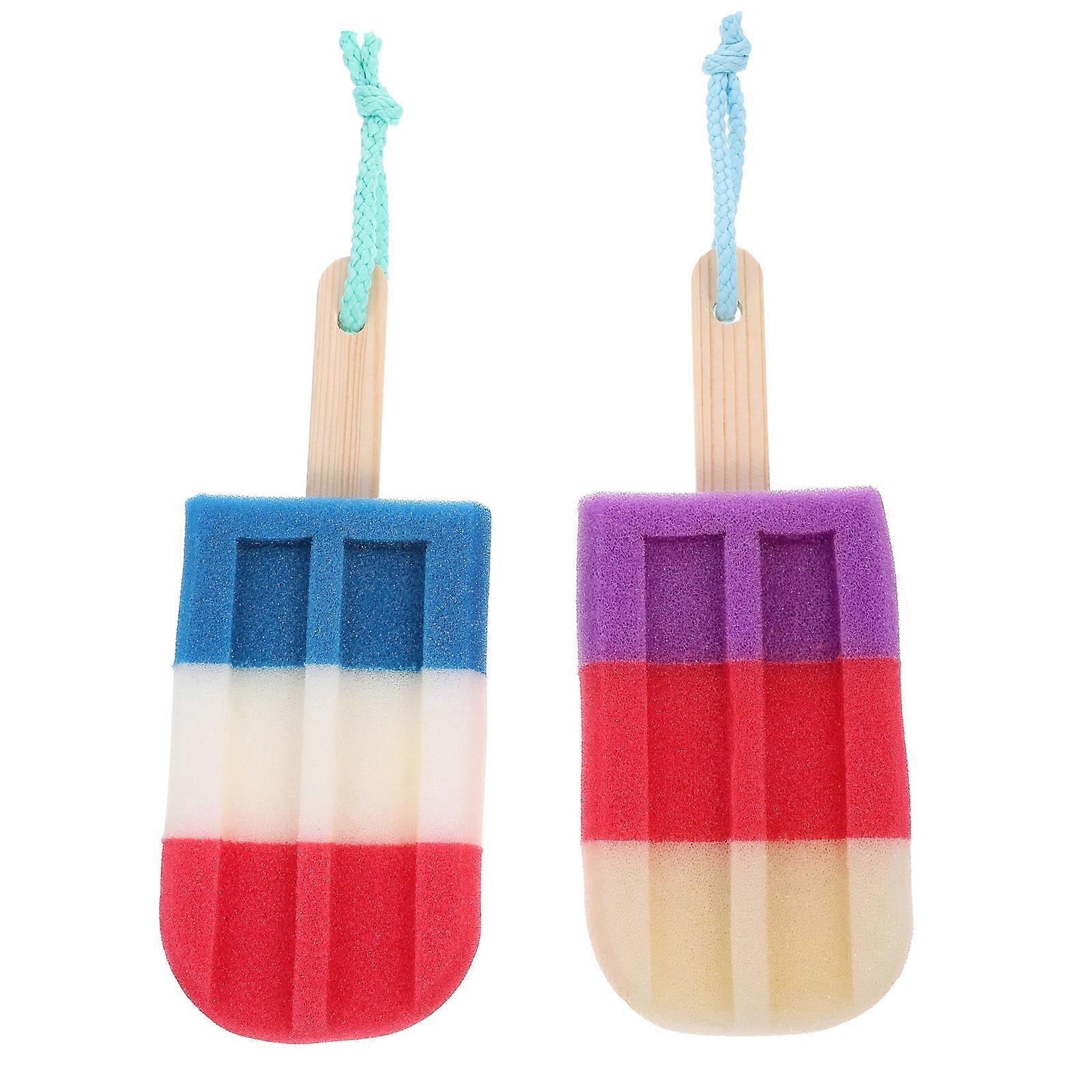 Bath Sponge for Body Washing Exfoliating Function 2Pcs Assorted Color